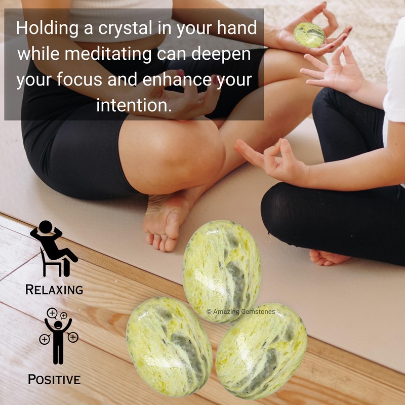 Amazing Gemstone Serpentine Crystals and Healing Stones - Large Palm