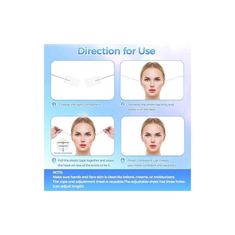 Faciales Cintas Invisibles De Estiramiento Facial Levanta La Piel Flácida
