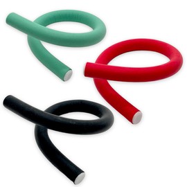 MIJOMA Papilot Rollers Set of 18 Flexible Flexible Curlers for Curly Hair, Hairdressing Supplies 250 mm x Diameter 10 mm, Multicoloured, Easy to Use, for All Hair Types, Curls without Heat Damage