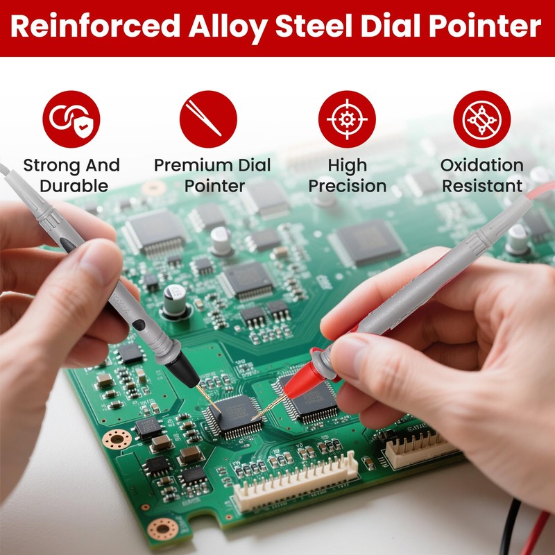 Digital Multimeter with Precision Sharp Leads, 1000v 20a Clamp Tester,
