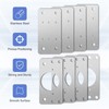 Cabinet Hinge Repair Plate, 8 PCS Stainless Steel Hinge Repair