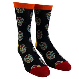 Crazy Dog T-Shirts Men's Sugar Skull Socks Funny Day Of The Day Mexico Graphic Novelty Footwear