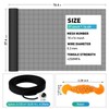 FCSOTSPS Pet Proof Window Door Screen Roll,37.4INx16.4FT Polyester Window Screen