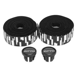 BULLSPANN 1 Pair Bicycle Handlebar Tapes, Cork Bicycle Handlebar Tapes, Bicycle Tape for Handlebars, EVA Bicycle Handlebar Wrap for Road Bike, Mountain Bike, Black / White