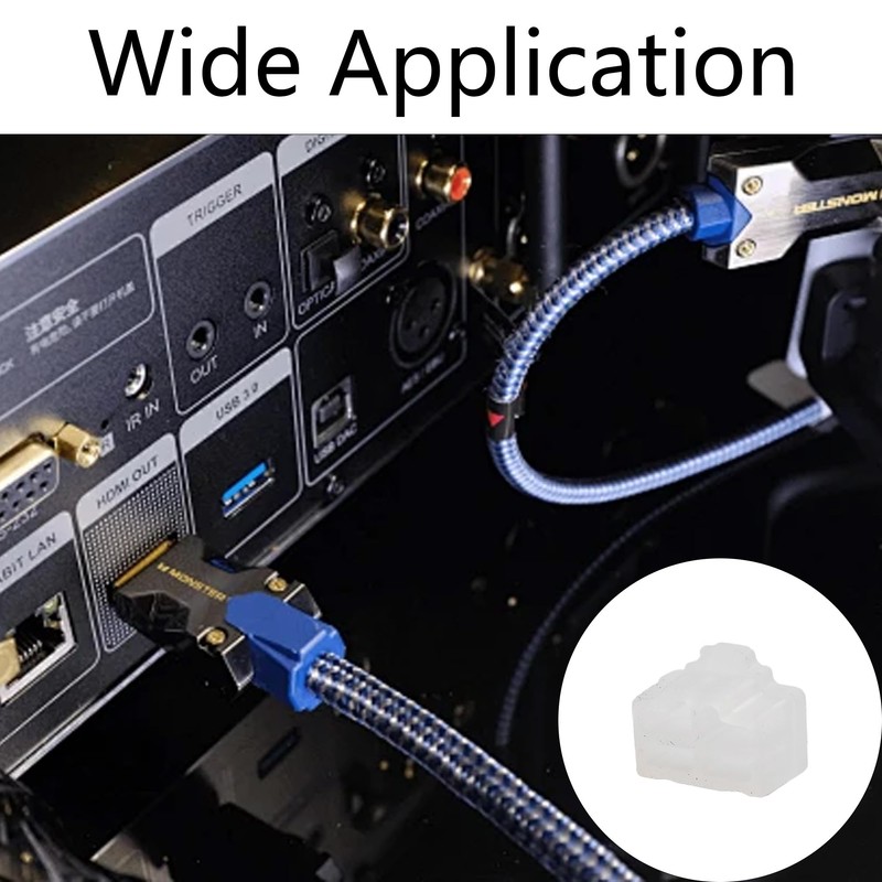 PDETVEO 40PCS RJ45 Port Covers, Silicone Ethernet Dust Protector Caps