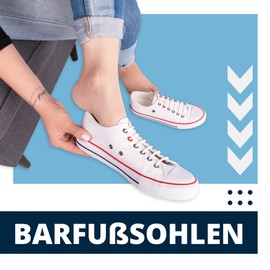 Marol 3 Pairs Barefoot Soles, 100% Cotton Terry Towelling with Latex Cushioning, Insoles For Combating Unpleasant Odours and Bacteria, Size 36-47 (UK 4-12) - White - 36