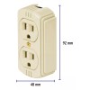 Volteck Contacto Doble Sobreponer Aterrizado Economica Voltech 46103 Color Blanco