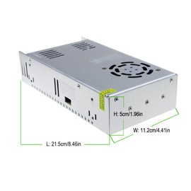 ALITOVE DC 24V 15A 360W Power Supply Universal Regulated Switching Transformer Adapter LED Driver 110V/220V AC Input for LED Strip CCTV Radio