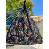 allydrew Large Foldable Tote Nylon Reusable Grocery Bags, Sea Turtles