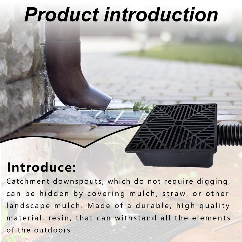 Rain Pipe Flap: Rainwater Collector Rain Sink Box with Plastic