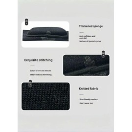 KAIKX Women Men Knee Pads Volleyball 30mm Thick Sponge Collision Knee Protector for Yoga Sports Running Dancing Basketball Black L