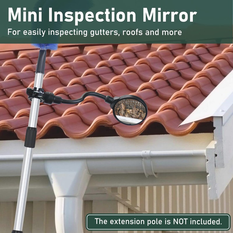 Flehomo Adjustable Rotatable Mirror, Easy Gutter Inspecter Tool from The