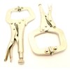 2pc 6" Mini Locking C-Clamp Plier Set Mole Grips/Welding Engineering