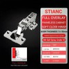 20 Pcs Full Overlay Frameless Soft Close Cabinet Hinges,105° 3-Way