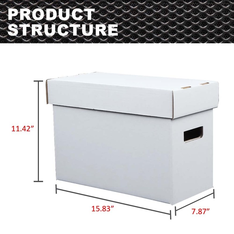 CNNELL Comic Books Storage Boxes Short Holds 150-175 Stackable Durable