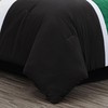 Chezmoi Collection Upland 7-Piece Quilted Patchwork Comforter Set, Green/Black/Cream White,