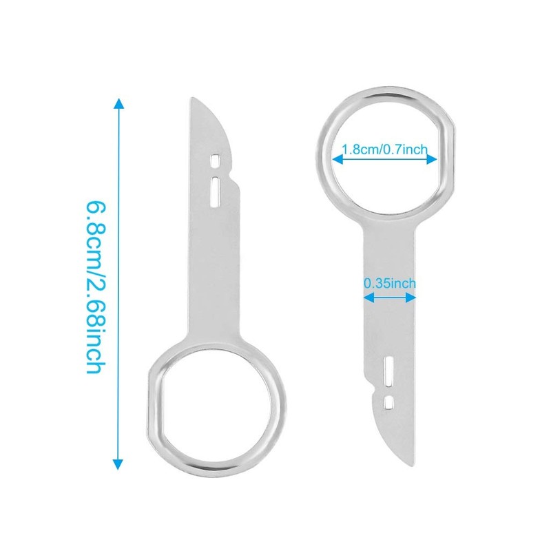 Logyua 4Pcs/Set Car Radio Removal Tool Key, DIN Release Keys,