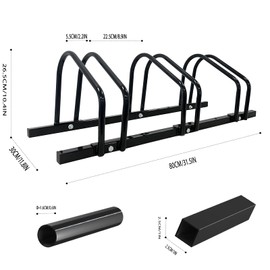 XINYI Floor Bike Rank For Garage，Stand For Up To 3 Bicycles，Indoor/Outdoor Storage Parking Stand,Front Bike Rack For Mountain, Road And Kids Bikes