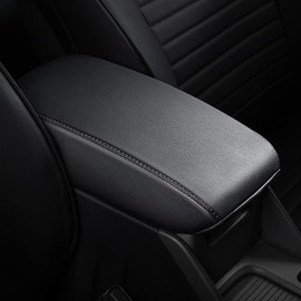 AOMSAZTO Black Leather Console Armrest Cushion for Sonata 2011-2014 Hyundai Car Console Covers