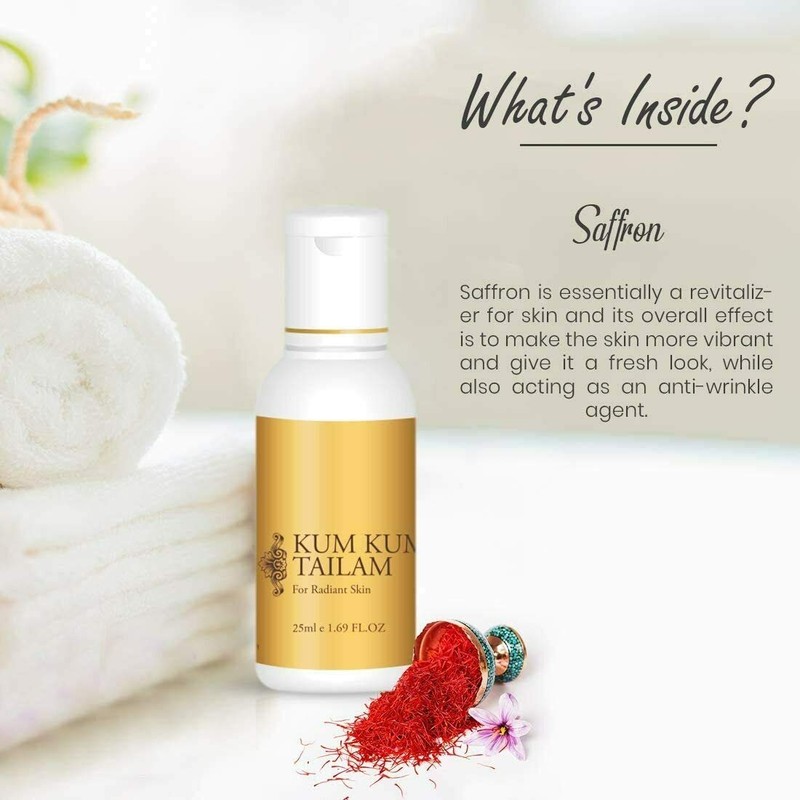 Vasu Kumkumadi Tailam 100% Ayurvedic - controls Acne, Rosacea, Pimples