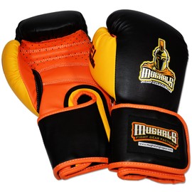 Ring to Cage All Purpose Training Boxing Gloves, Gel-Line, Molded-Foam, Safety-Strap. (Large-16oz)