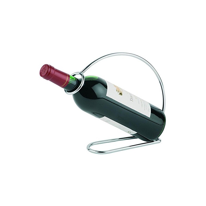 APS Weinflaschenhalter, Flaschenhalter aus Metall, Weinflaschenaufbewahrer, verchromt, 6 x 23