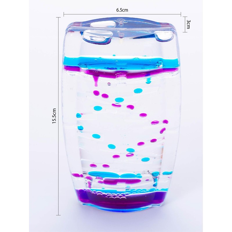 Liquid Sensory Double Zig-Zag Timer | Purple & Blue Sensory