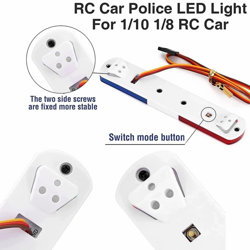 RC Police Light Ultra Bright Simulation Model Car LED Police