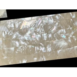 GOMMO Pure White Mother of Pearl Nacre Shell Adhesive Veneer Sheet for Inlay Craft (240mm x 140mm)