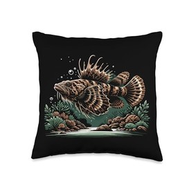Bristlenose Plecos Fish Lover Freshwater Aquarium Fish Throw Pillow