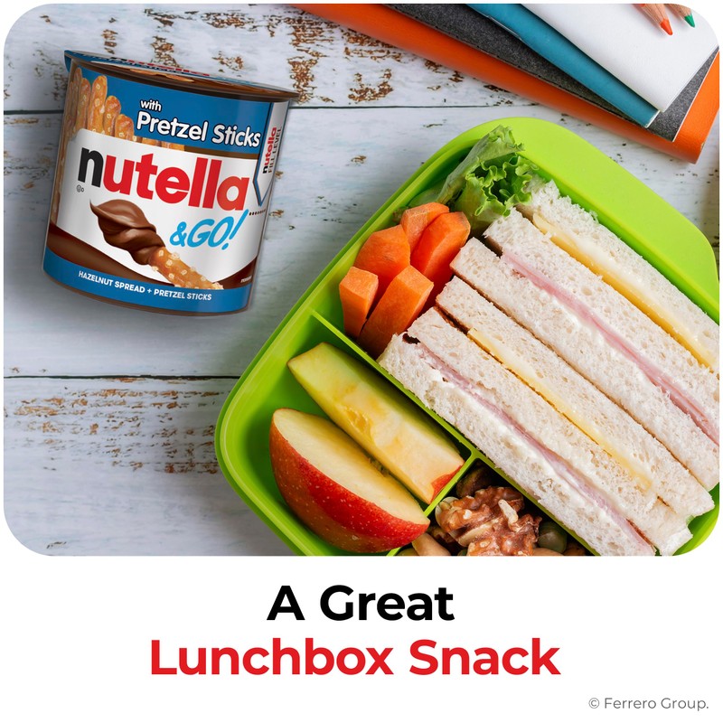 Nutella & Go! Hazelnut Spread with Pretzel Sticks, On-the-Go Snack