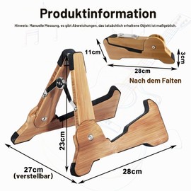 SUNOYA Guitar Stand Foldable Guitar Stand Wooden with Non-Slip Rubber for Electric Guitar Acoustic Bass Classical Ukulele