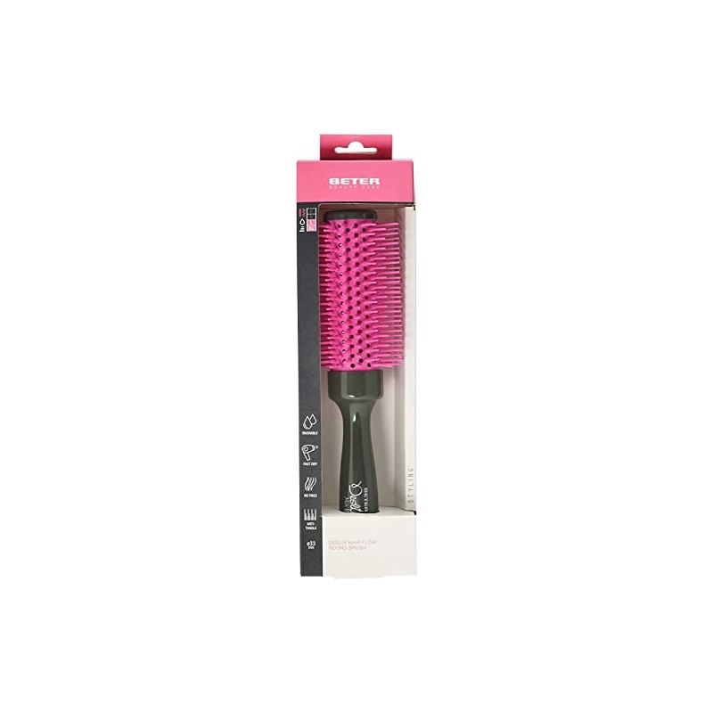 Beter Hair Flow Round Hair Brush, Ultra Quick Drying and
