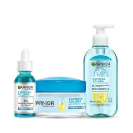 Garnier Skin Active Kit Express Anti Imperfecciones: Gel Limpiador Facial + Serum anti acne + Crema Facial Hidratante Matificante en Gel