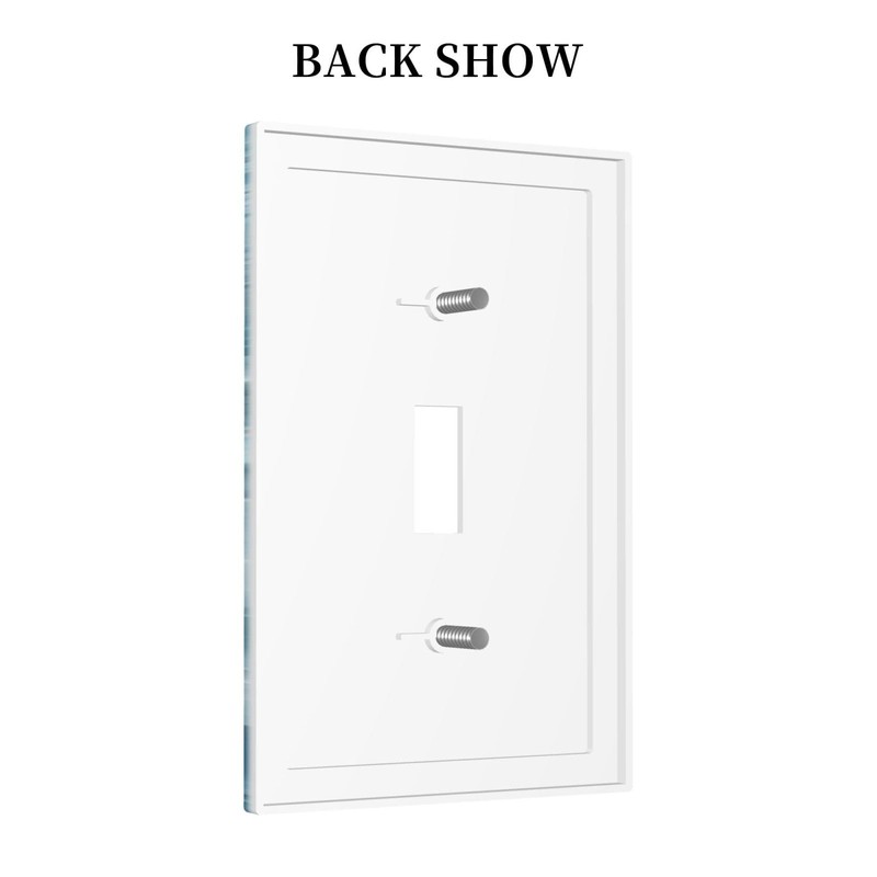 OILbiexn Decorative Light Switch Cover Abstract Luxury Blue Gradient Marble