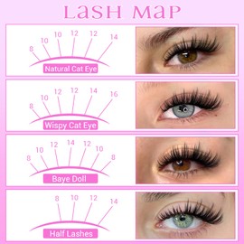Wispy Lash Clusters Spiky Cluster Eyelash Extensions Natural Eyelash Clusters C Curly Lash Extension Reusable Cluster Lashes Thin Band Individual Lashes DIY at Home by zanlufly
