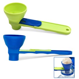 2 Pieces Funnel Gym Spoon, Funnel Scoop for Powder, Large Funnel Measuring Spoon, Measuring Tool for Liquids and Solids, Measuring Spoon for Cooking Measurements