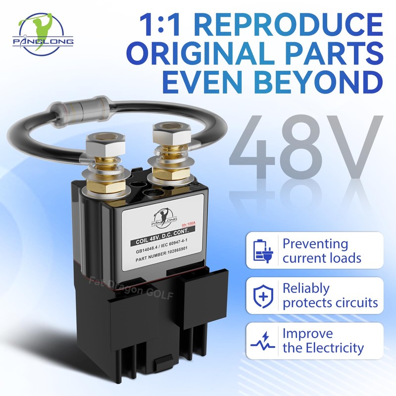 Panglong Club Car Solenoid 48 Volt, Albright 4 Terminal Club