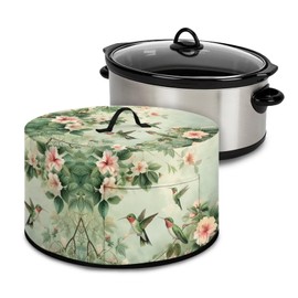 Cugasmaru Hummingbird Crock Pot Cover for 6-8 qt Slow Cooker Multi Cooker Appliance Cover Stain Resistant Home Retro Decor