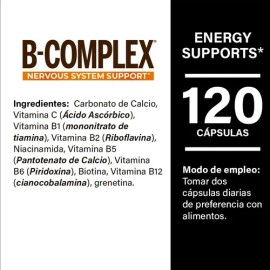 Complejo B Sistema Nervioso 120 Cáps De 700mg B-complex, Naturelab Sin sabor