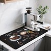 BVBOX 17"x 32" Coffee Bar Mat, Coffee Chocolate Absorbent Dish