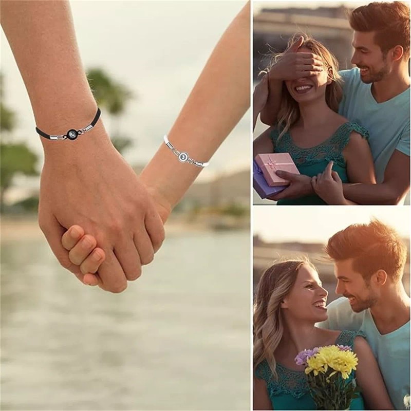 TO Pulseras Pareja Distancia Regalo Novios Amor En 100 Idiomas