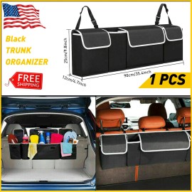 refitting-auto-part 600D Oxford Trunk Organizer Folding Caddy Storage Collapse Bag for Car Truck SUV