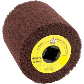 Klingspor 258895"NFW 600 S" Coarse Abrasive Mop Wheel, Brown, 100 x 100 x 19 mm