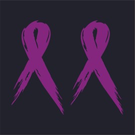 Unbranded/Generic pair - Overdose Awareness Purple Ribbons Stickers | Car Window Bumper Decals