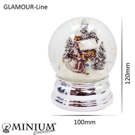 20138 Snow Globe Christmas Walk Family Curved on Base Glamour Line Diameter 100 mm Shake Ball