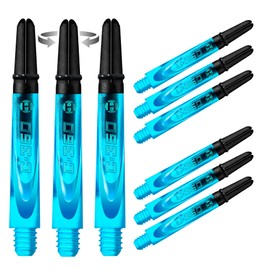 Harrows Carbon 360 Aqua Shafts, Increased Aerodynamic Flow, Dart Shafts, 3 Shafts per Pack, 3 Packs Included (9 Shafts in Total) … (Short)