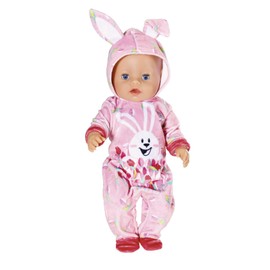 Zapf Creation 830307 Baby Born Easter Egg with Easter Suit, Pink Doll Onesie, Easter Gift for Doll Fans with Easter Egg and Stickers