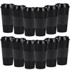 Yisituo 16oz Plastic Coffee Cup (12, Black)