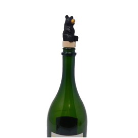 Black Bear Wine Stopper Handmade Reusable Bottle Plug Saver Cap Sealer Decor Unique Accessory